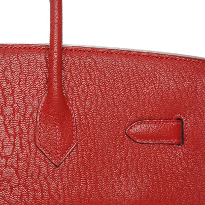 Hermes Chevre de Coromandel Birkin 35 Rouge Vif 8 of 26