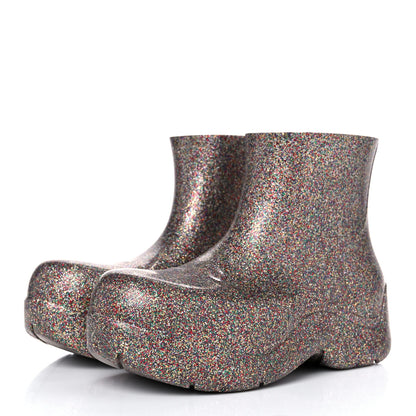 Bottega Veneta Sparkle Rubber Puddle Ankle Boots 39 Multicolor 3 of 8