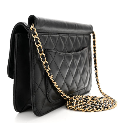 Chanel Lambskin Quilted Medium Crossing Times Flap Black 3 of 15