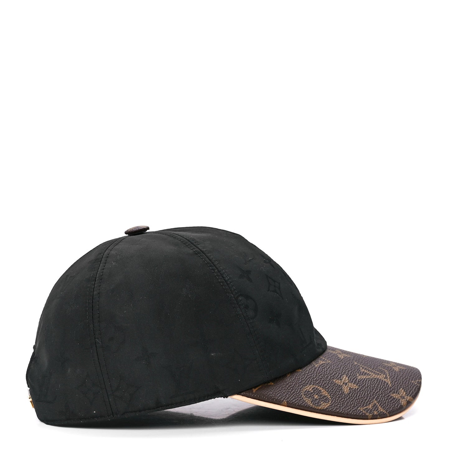 Polyester Silk Monogram LV Get Ready Cap L Black