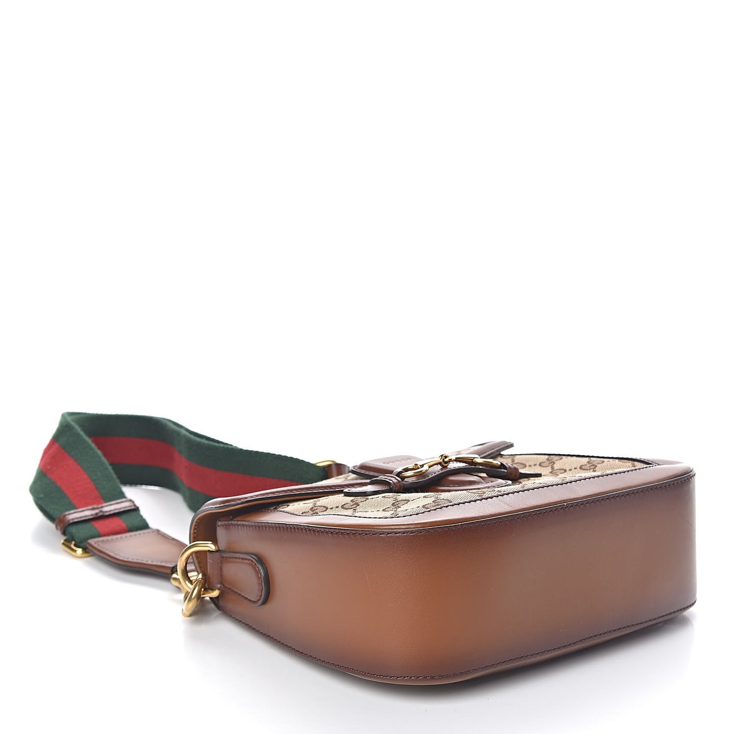 Monogram Medium Lady Web Shoulder Bag Beige Cuir