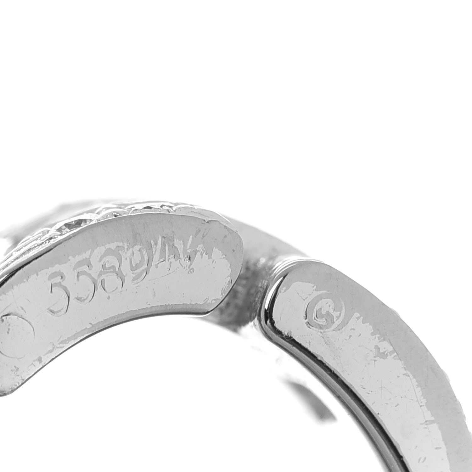 Cartier 18K White Gold Diamond Panthere Maillon Earrings 5 of 6