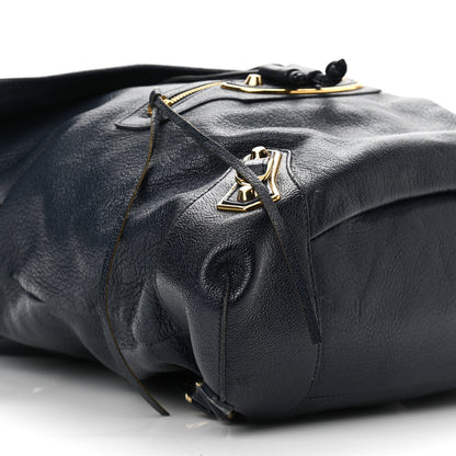 Balenciaga Chevre Gold Metallic Edge Hardware Backpack Bleu Nuit 11 of 15
