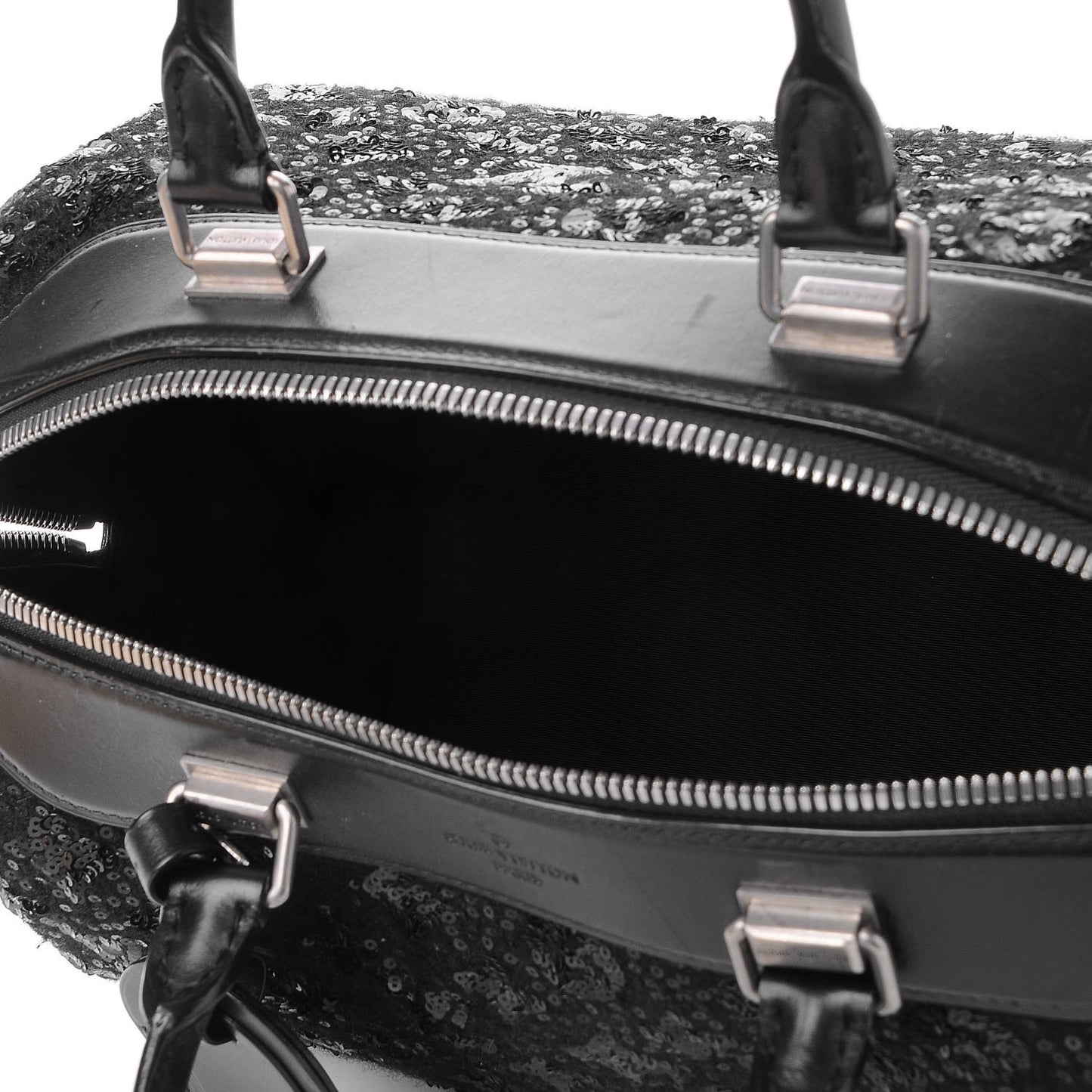 Sequin Monogram Sunshine Express Speedy Black