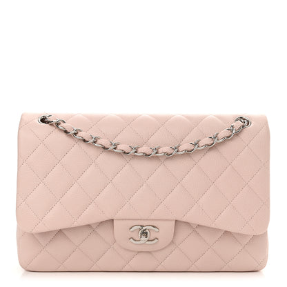 Chanel Caviar Quilted Jumbo Double Flap Light Pink 1 of 12