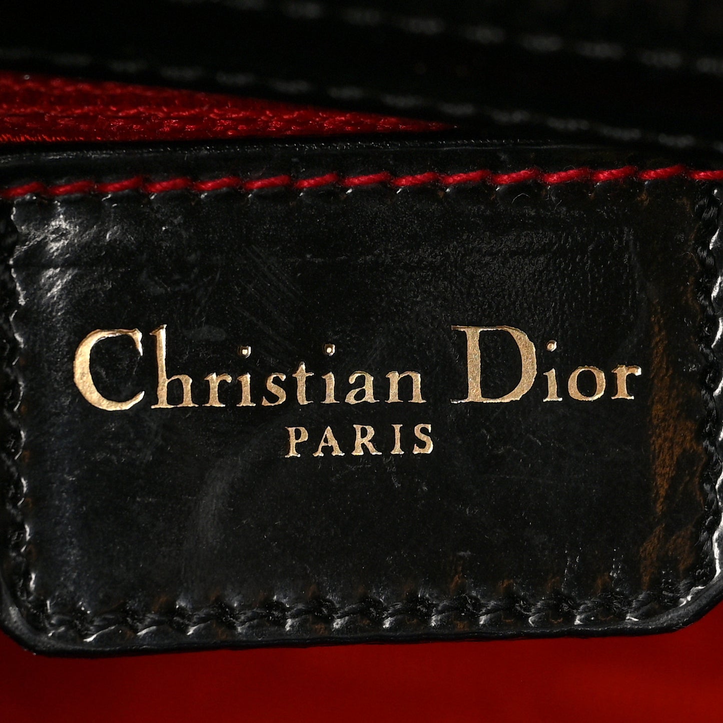 Patent Cannage Mini Lady Dior Black
