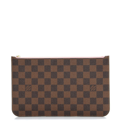 Louis Vuitton Damier Ebene Neverfull MM GM Pochette Rose Ballerine 1 of 8