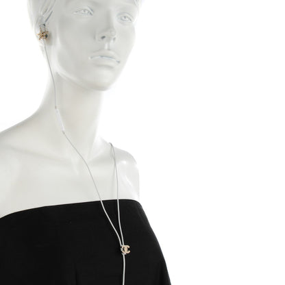 Chanel Swarovski Crystal CC Star Earphone Charms Gold 3 of 8
