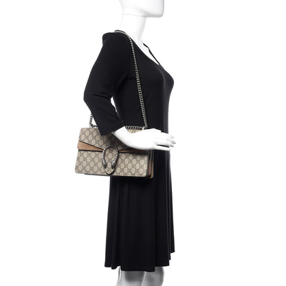 Gucci GG Supreme Monogram Small Dionysus Shoulder Bag Taupe 2 of 11