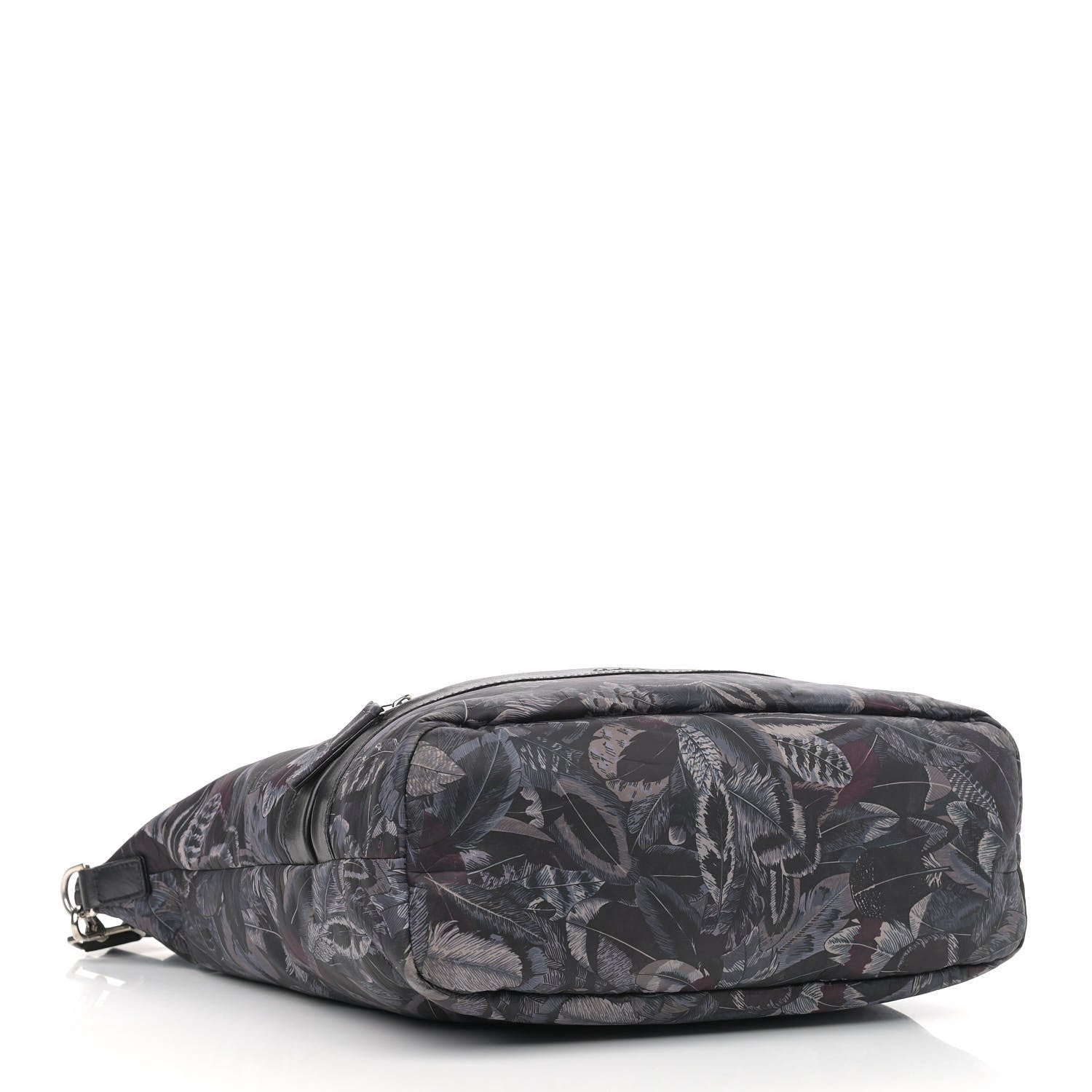 Salvatore Ferragamo Nylon Feather Print Milos Tote Black Multicolor 4 of 12
