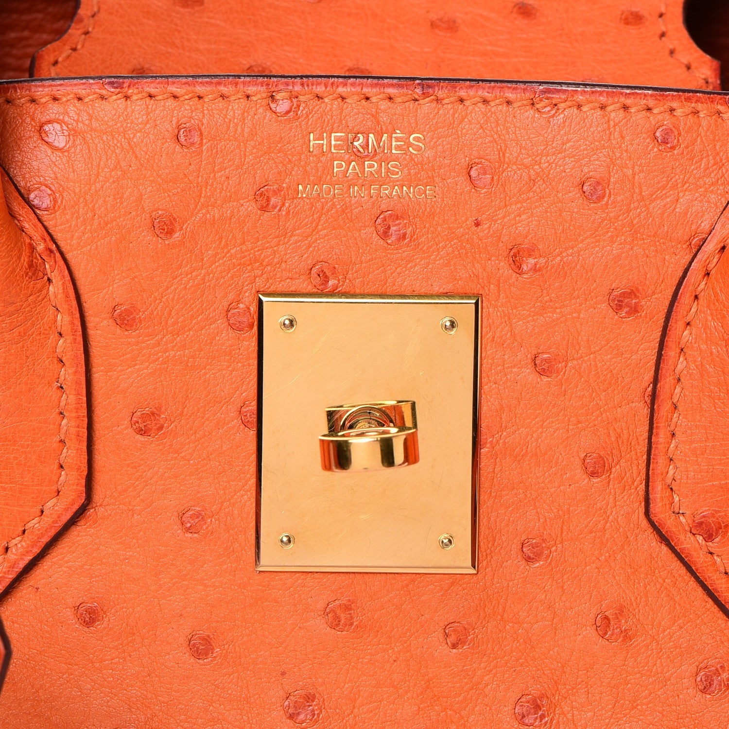 Hermes Ostrich Birkin 30 Orange 23 of 33