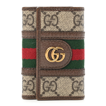 Gucci GG Supreme Monogram Web Ophidia 6 Key Holder Case Beige New Acero 1 of 8