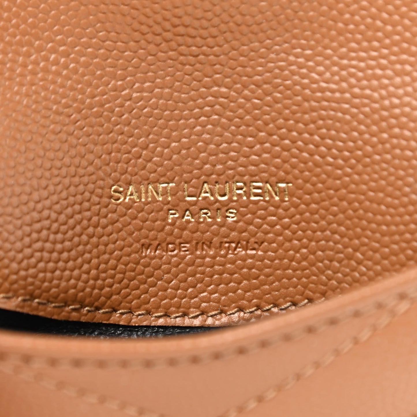 Grain De Poudre Matelasse Chevron Monogram Compact Wallet Natural Dark