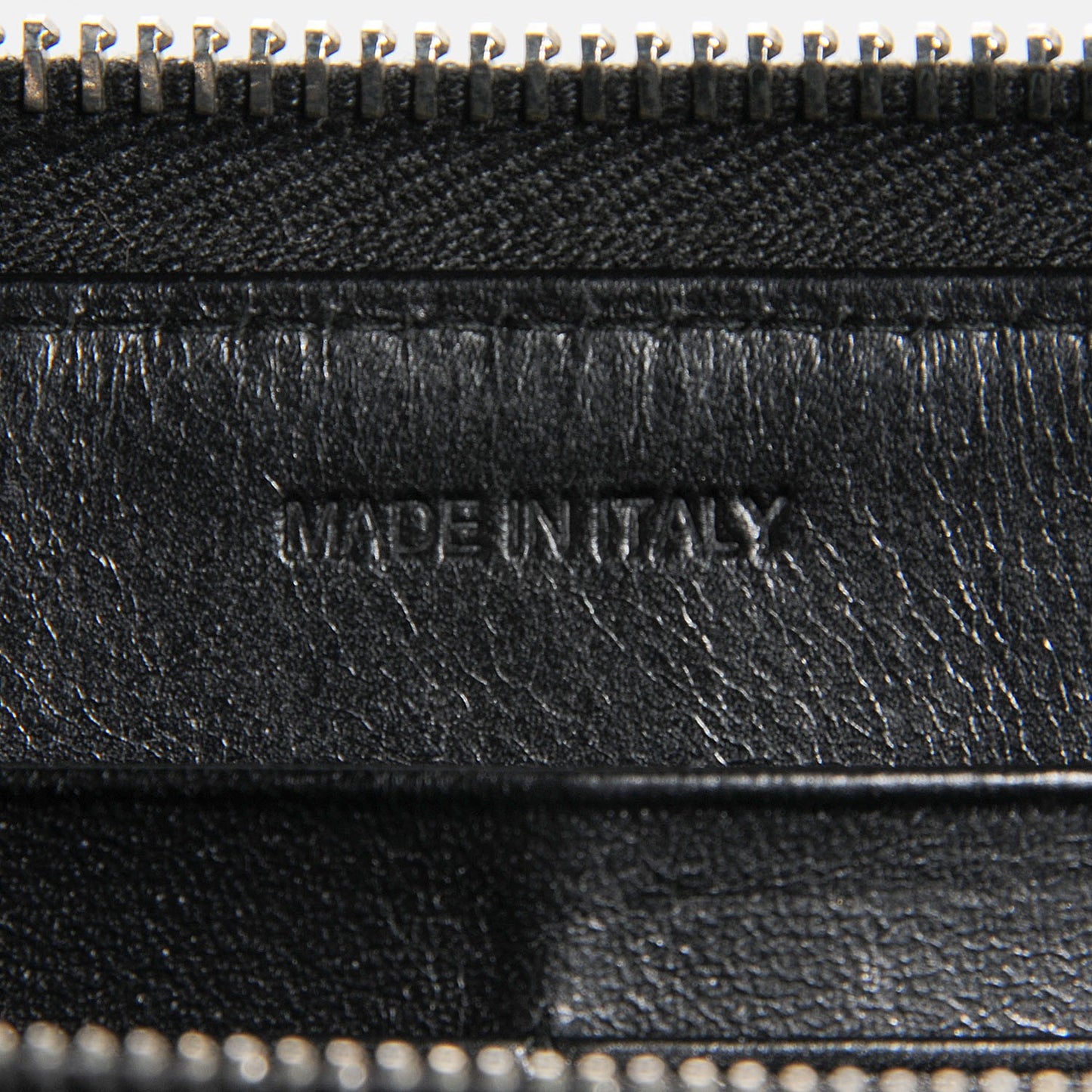 Spazzolato Studded Zip Around Wallet Black