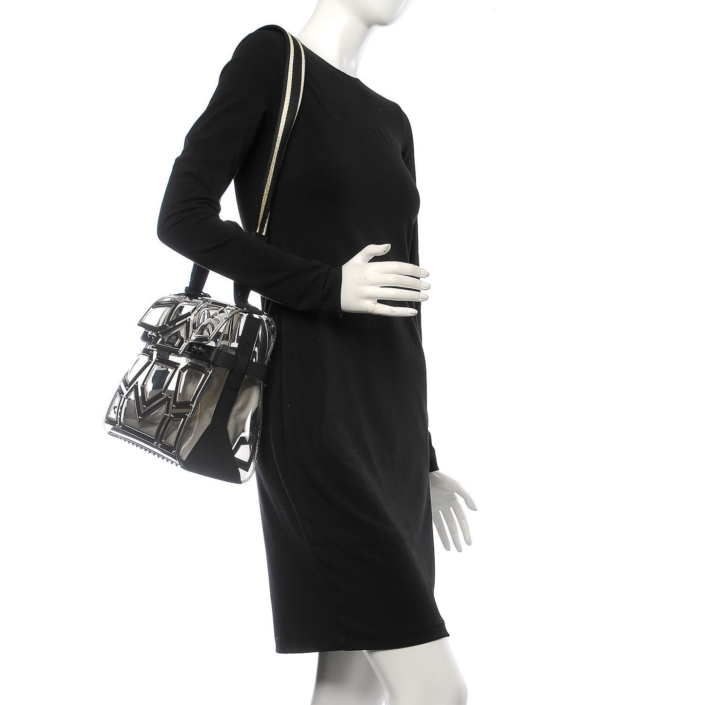 Vinyl Gladiator Tempete Satchel Antique Silver Gold