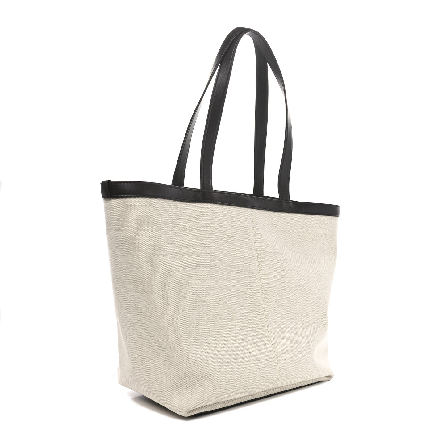 Canvas Mix Nappa Intrecciato Medium Flip Flap Tote Natural Fondant