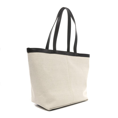 Bottega Veneta Canvas Mix Nappa Intrecciato Medium Flip Flap Tote Natural Fondant 3 of 9