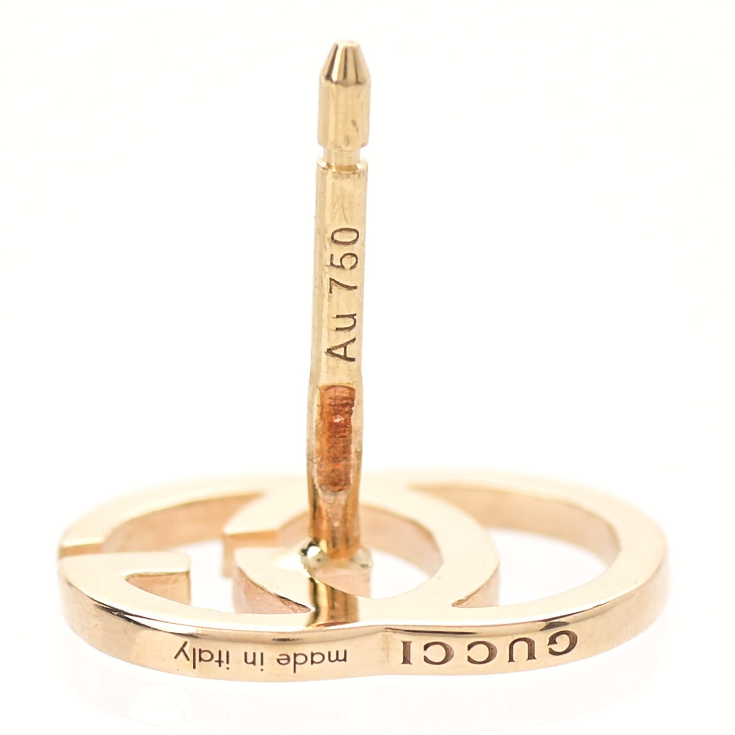 18K Yellow Gold GG Tissue Stud Earrings