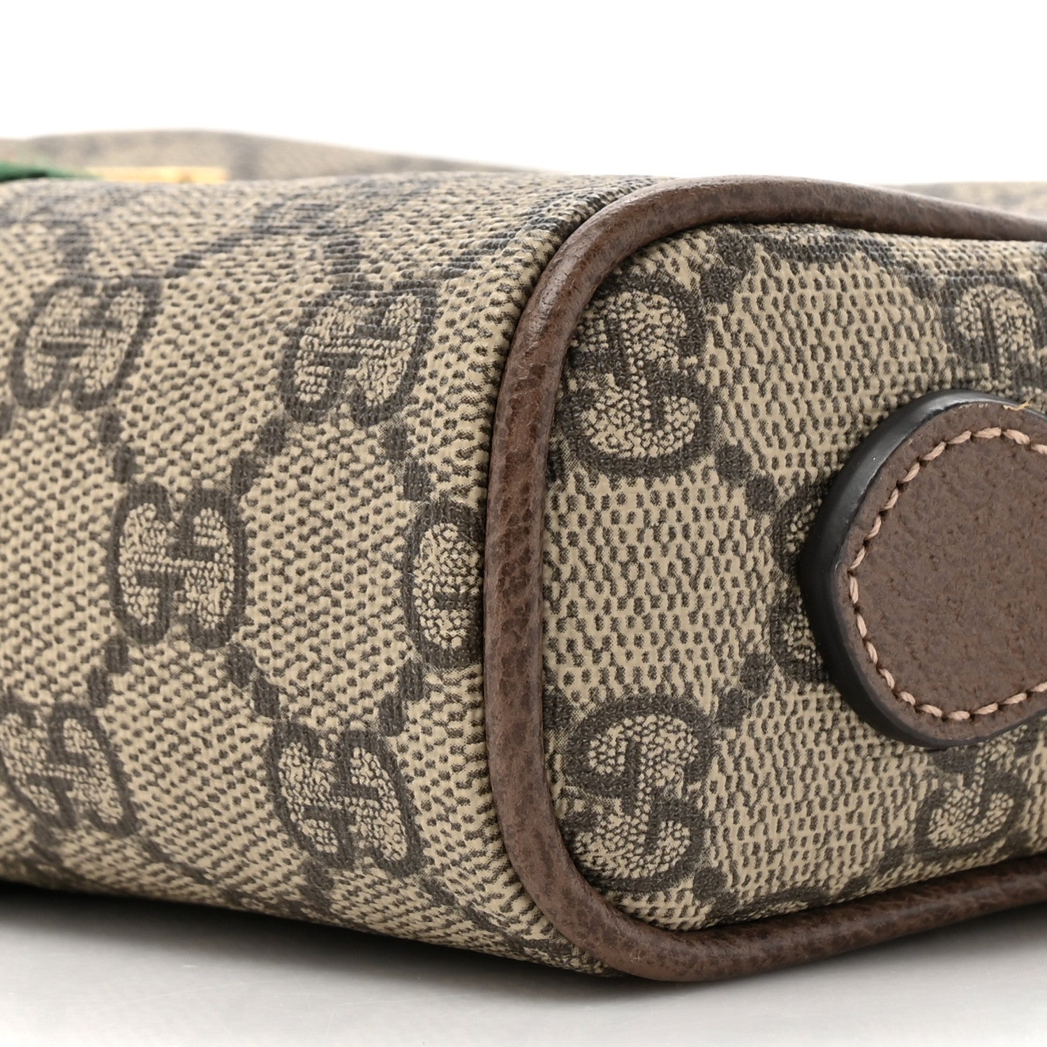 Gucci GG Supreme Monogram Web Mini Ophidia Shoulder Bag Brown 8 of 10