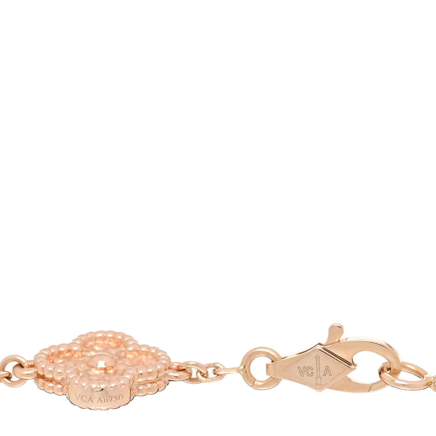 Van Cleef & Arpels 18K Rose Gold 6 Motifs Sweet Alhambra Bracelet 3 of 4
