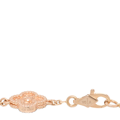 Van Cleef & Arpels 18K Rose Gold 6 Motifs Sweet Alhambra Bracelet 3 of 4