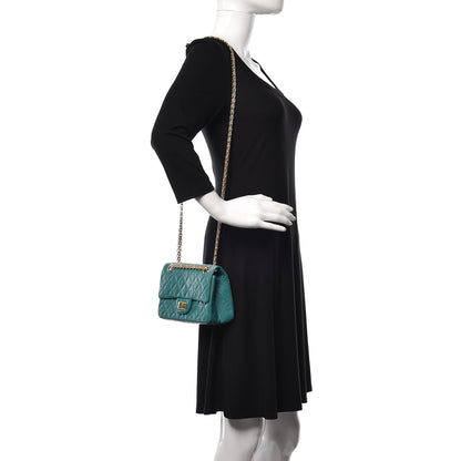 Chanel Aged Calfskin Quilted 2.55 Reissue Mini Flap Green 2 of 11