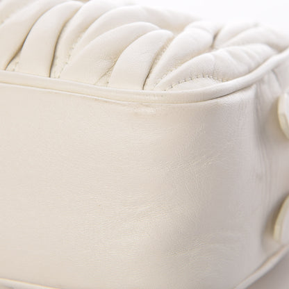 Miu Miu Nappa Matelasse Double Zip Chain Shoulder Bag White 12 of 15