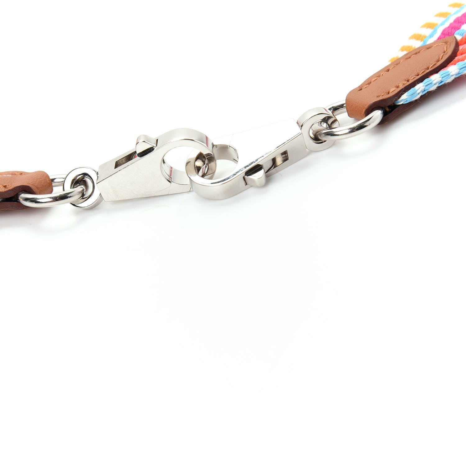 Hermes Toile Swift 25mm Sangle Cavale Shoulder Strap Magnolia Cappucine 3 of 5