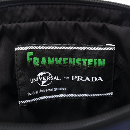 Prada X UNIVERSAL STUDIOS Tessuto Nylon Thunder Frankenstein Belt Bag Blu Smeraldo 7 of 9