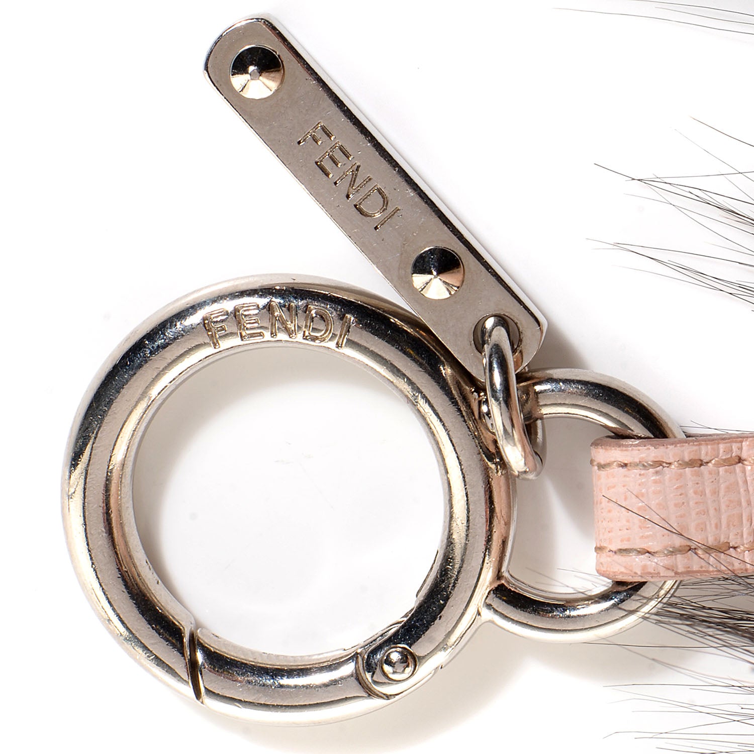Fendi Mink Fox Fur Vitello Wild Jess Monster Bag Bug Charm Pink 6 of 7