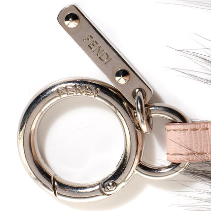 Fendi Mink Fox Fur Vitello Wild Jess Monster Bag Bug Charm Pink 6 of 7