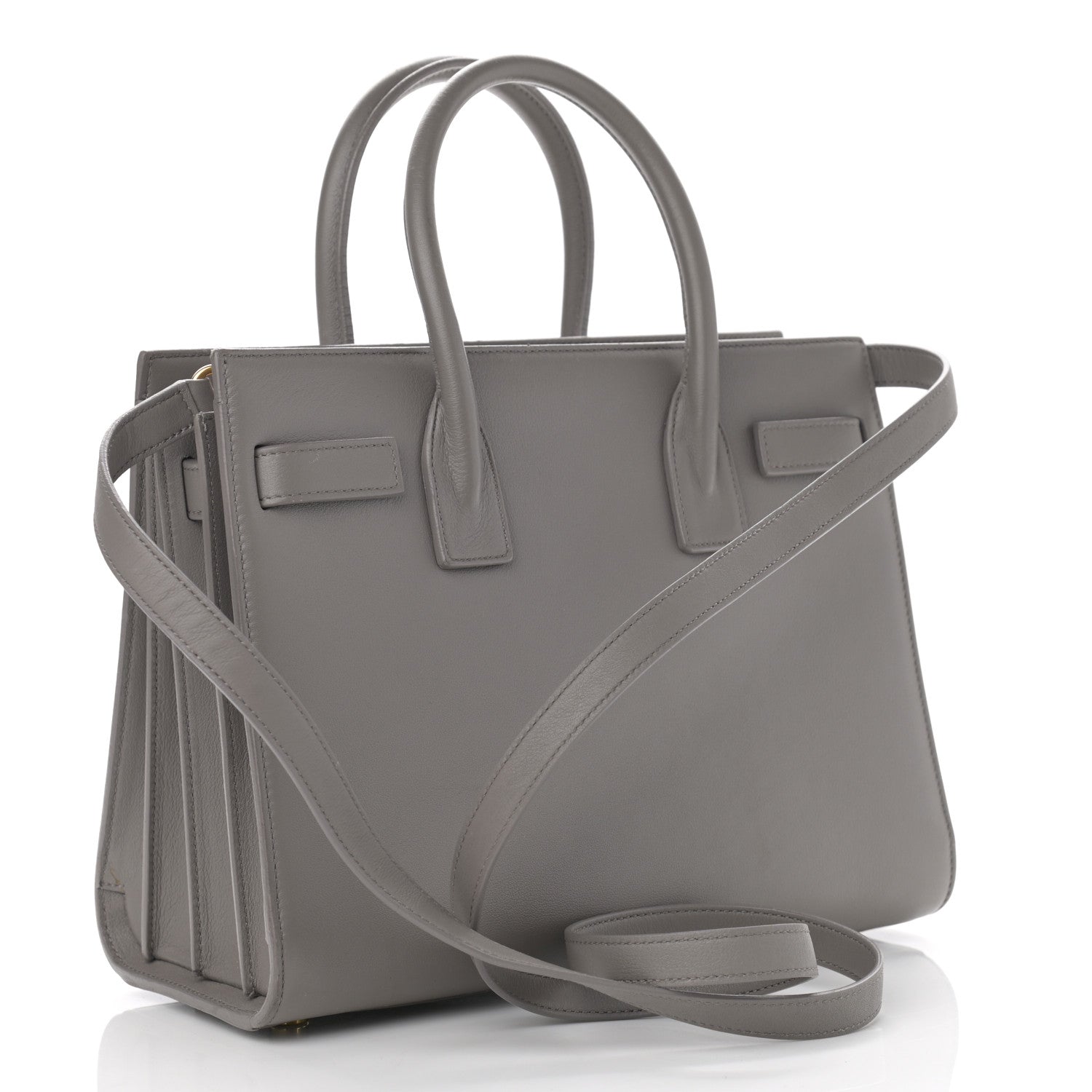Saint Laurent Grained Calfskin Baby Sac De Jour Fog 3 of 17