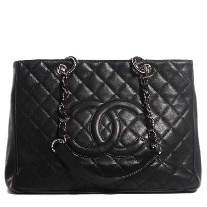 Chanel Caviar Quilted Grand Shopping Tote GST Black 1 of 7