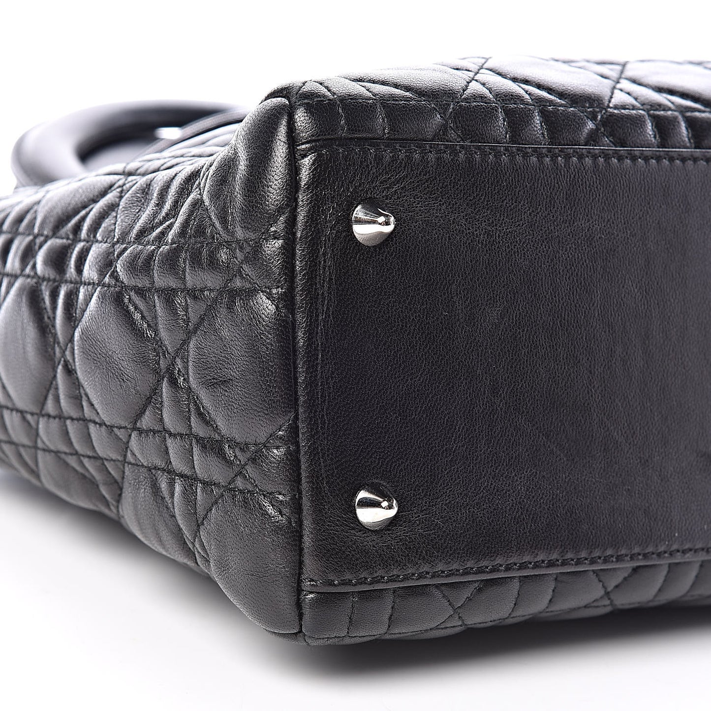 Lambskin Cannage Medium Lady Dior Black