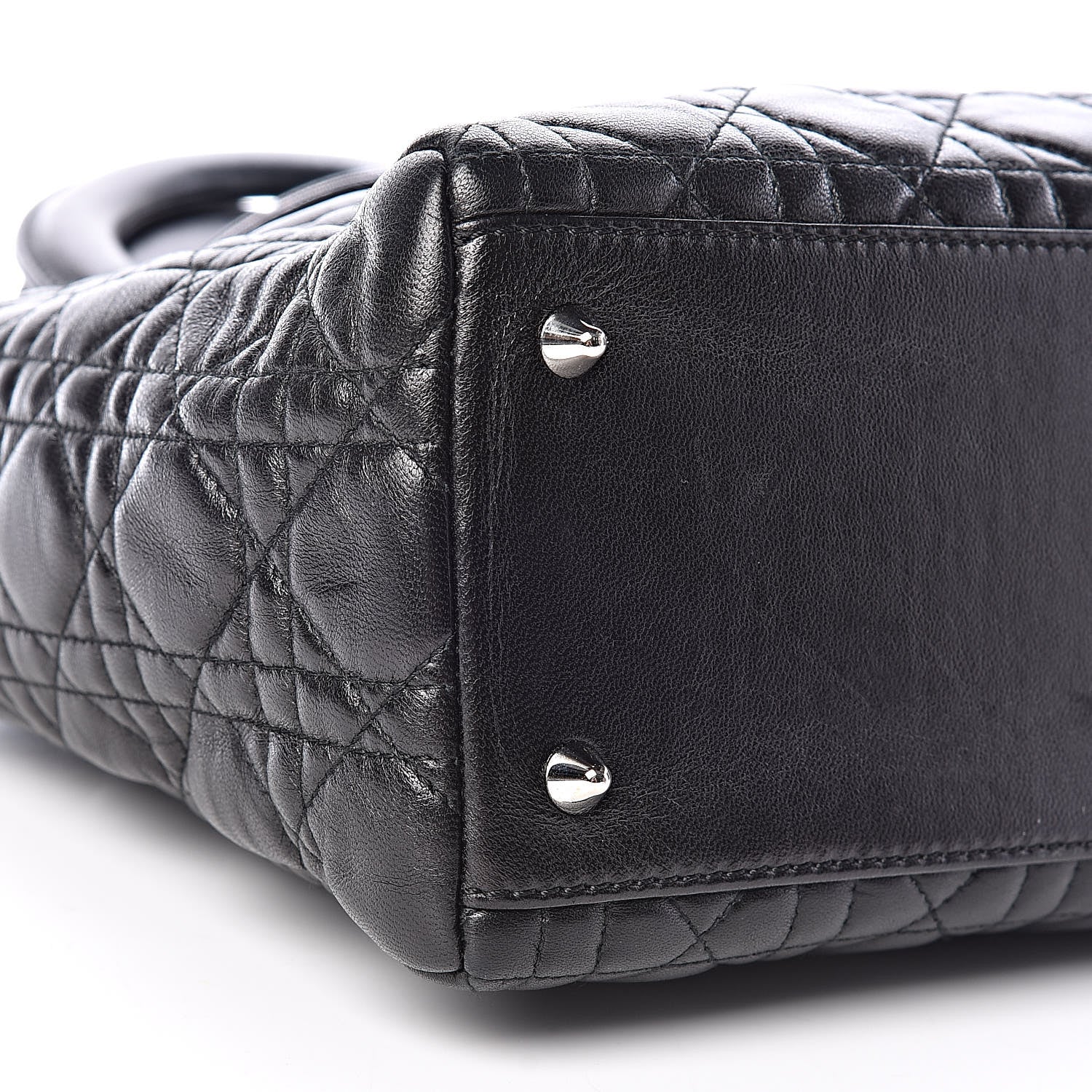Christian Dior Lambskin Cannage Medium Lady Dior Black 8 of 9