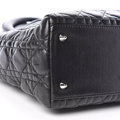 Christian Dior Lambskin Cannage Medium Lady Dior Black 8 of 9