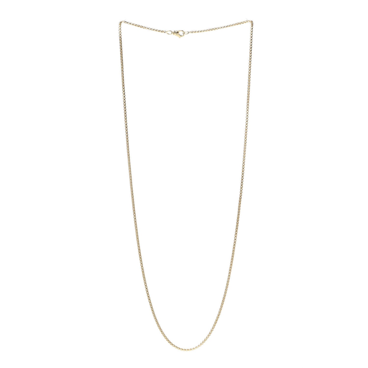 David Yurman 18K Yellow Gold 1.7mm Box Chain Necklace 22" 3 of 4
