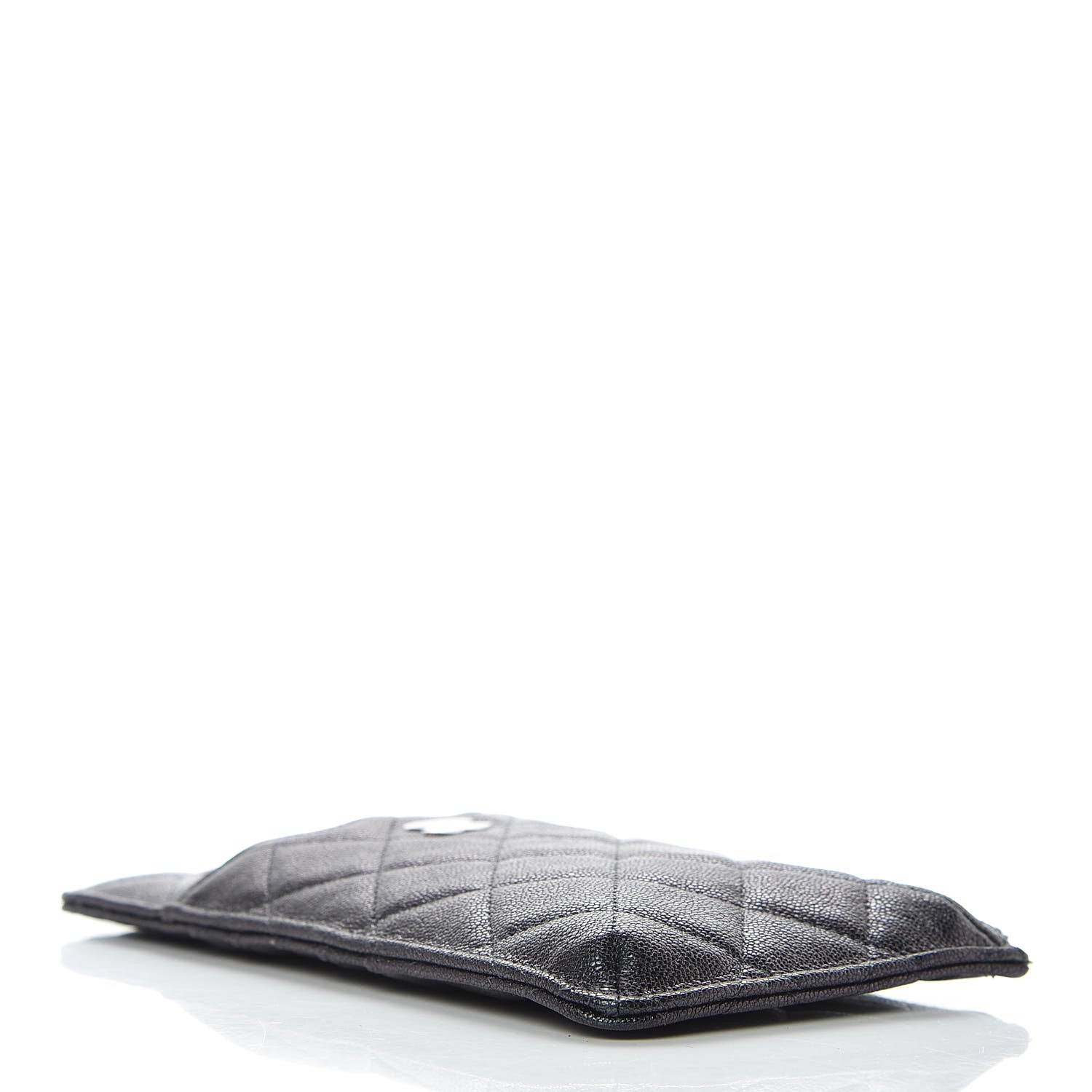 Chanel Iridescent Caviar Quilted Classic Flat Wallet Pouch Black 4 of 8