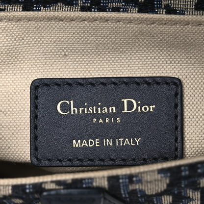 Christian Dior Oblique Mini Saddle Bag Blue 6 of 11