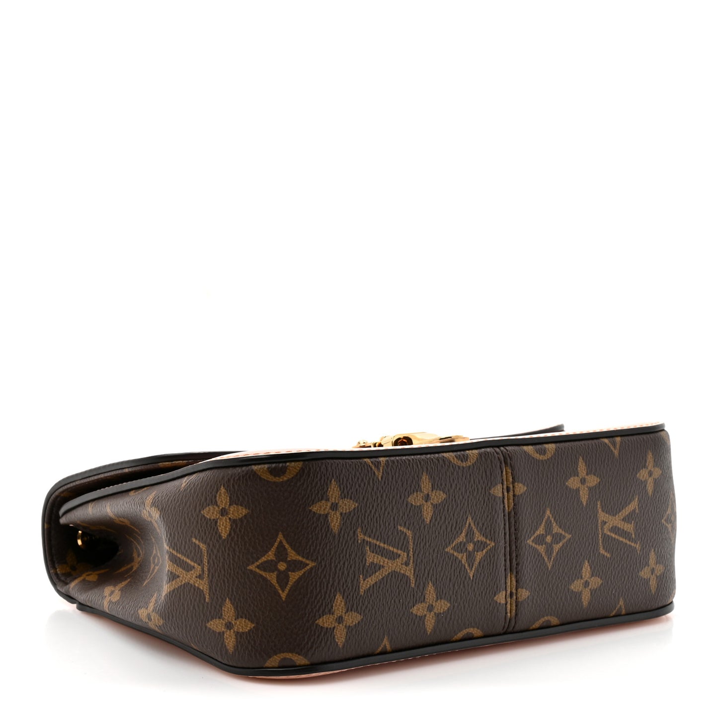 Patent Calfskin Monogram Cherrywood BB Rose Ballerine