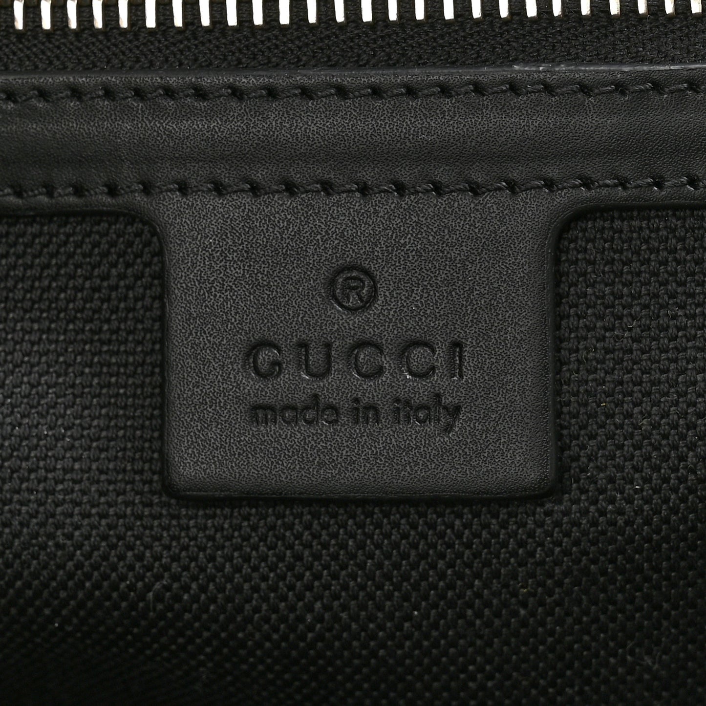 Soft GG Supreme Monogram Appia Calfskin Web Large Carry On Duffle Bag Black Grey