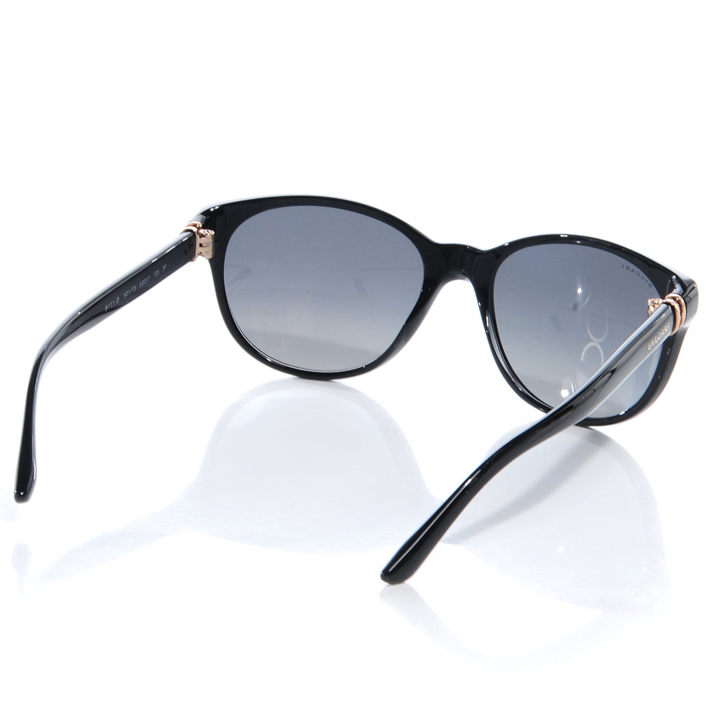 BVLGARI Cat Eye Gradient Smoke Sunglasses Black 8111-B