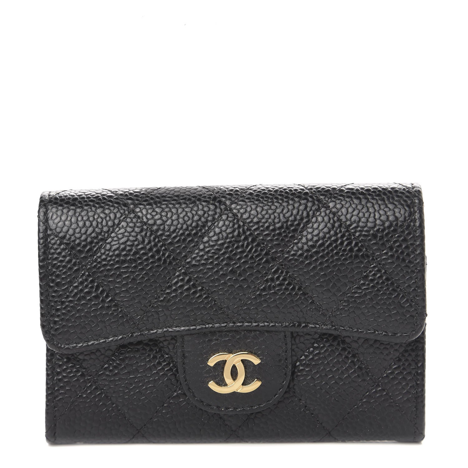 Chanel Caviar Quilted Flap Card Holder Black 1 of 9