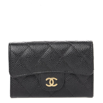 Chanel Caviar Quilted Flap Card Holder Black 1 of 9