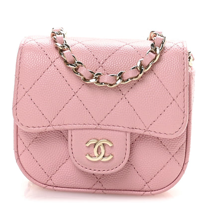 Chanel Caviar Quilted Mini Clutch With Chain Pink 1 of 12