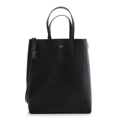 Celine Grained Calfskin Small Vertical Cabas Black 1 of 8