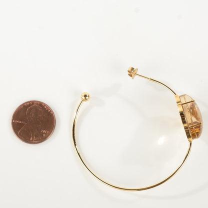 Louis Vuitton A La Folie Hoop Earrings Gold 2 of 4