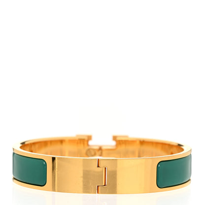 Hermes Enamel Narrow Clic Clac H Bracelet PM Malachite 3 of 5