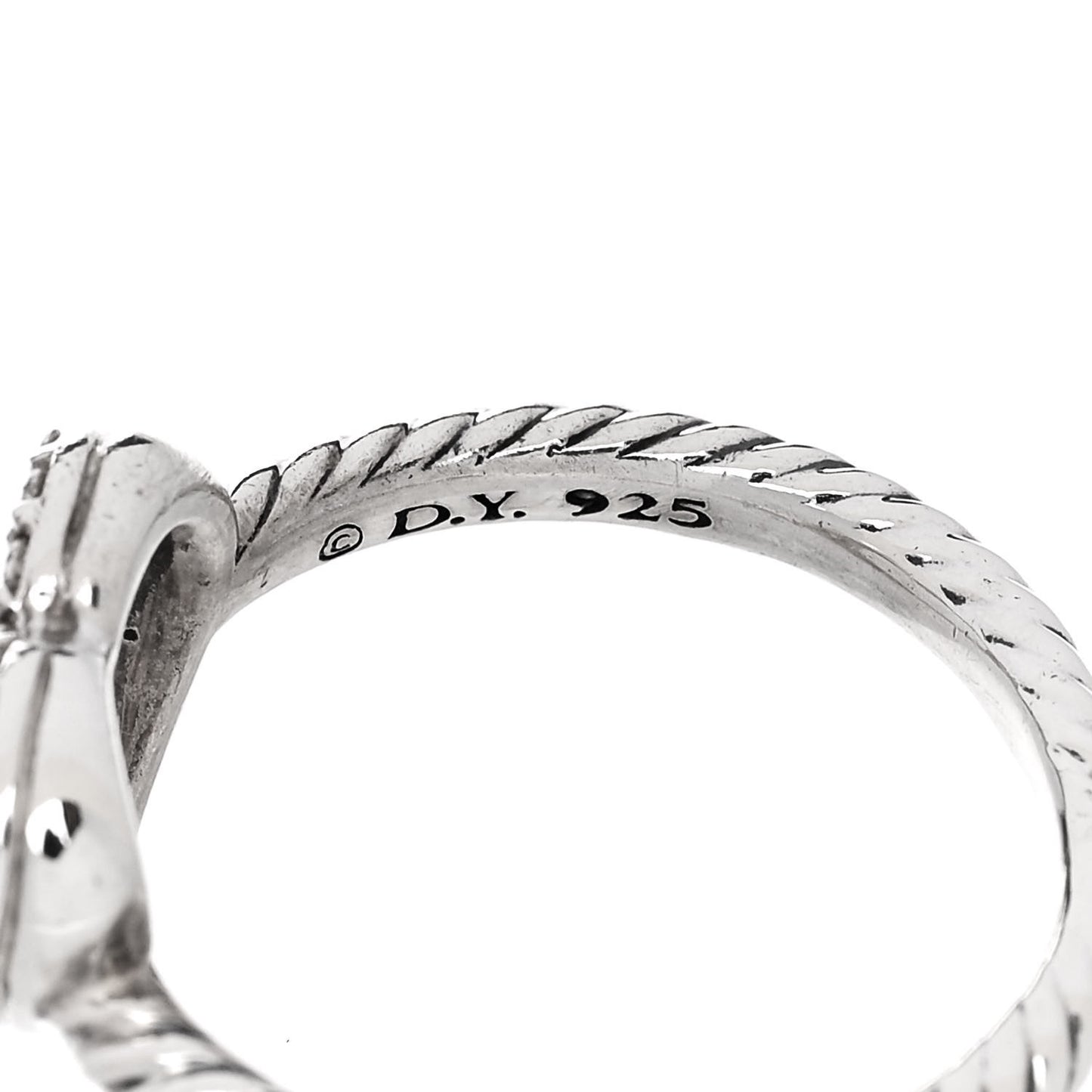 Sterling Silver Diamond 10mm Open Heart Ring 52 6