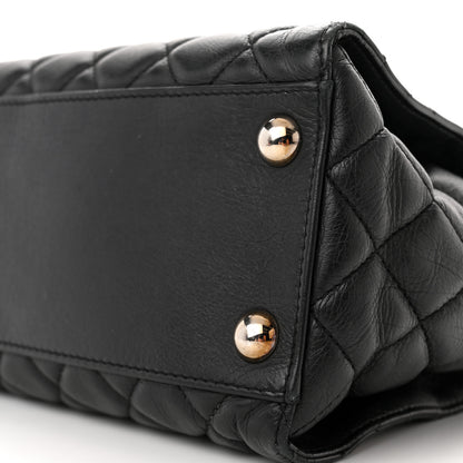 Chanel Calfskin Quilted Small Chic and Soft Shopping Tote Black 11 of 15